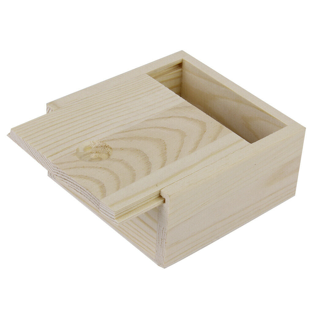10x Natural Wooden Jewelry Trinket Craft Storage Case Tray Box Holder Organizer