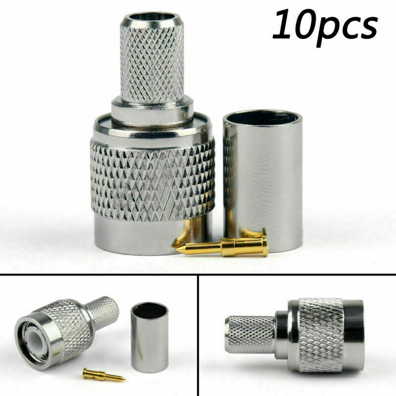 10 ¡Á TNC Plug Male Crimp For RG5 RG6 5D-FB LMR300 Cable RF Coaxial Connector CA