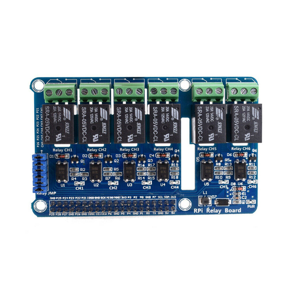 6Channel RPi Relay Control Module Expansion Board For Raspberry Pi 3 2 A+B+2B 3B