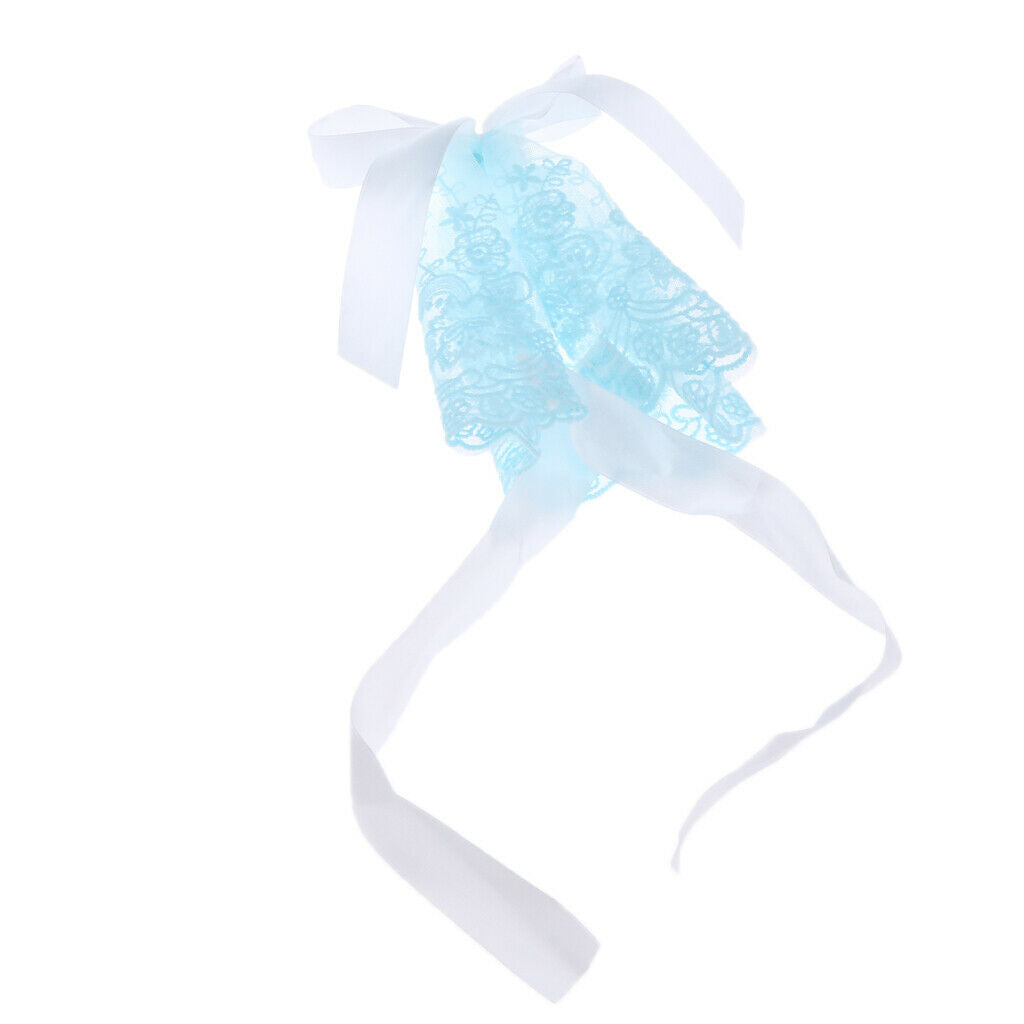 Newborn Baby Girls Toddler Infant Lace Flower Bonnet Hat   Photo Prop Blue