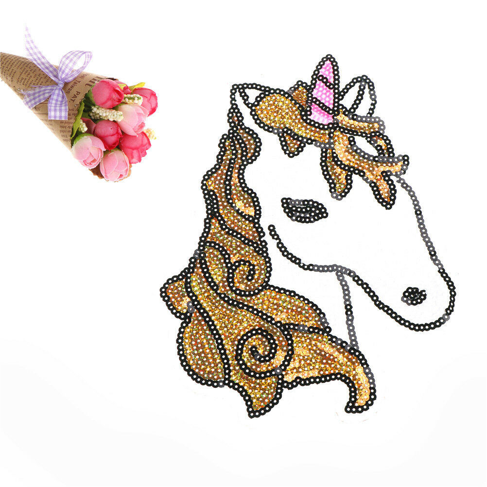 Sequins Patches on T-shirt Garment Sequined Applique Crafts lxJC.l8