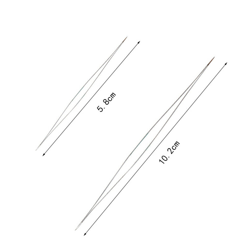 10 Pack Beading Needle with Storage Tube for Earrings Bracelet 58mm 102mm