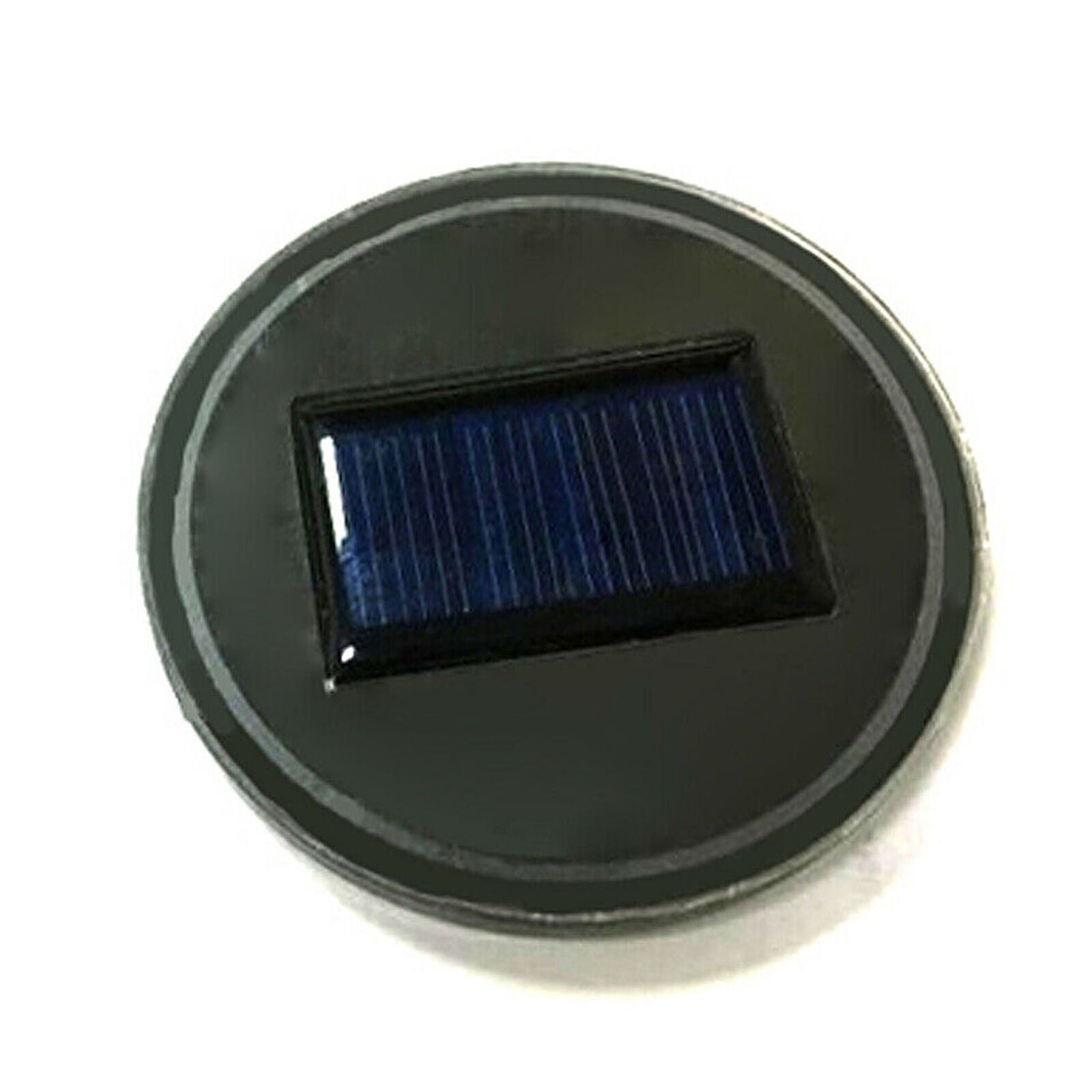 2PC LED Solar Cup Pad Car Accessories Light Cover Interior Decoration Lights