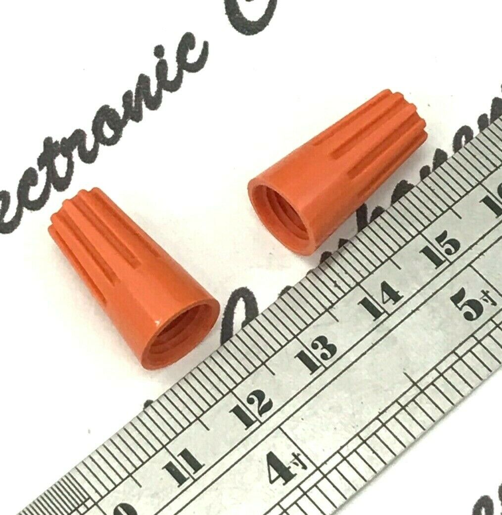 10pcs - COOPER 33-3 300V ORANGE WIRE CONN - Small size wire connectors