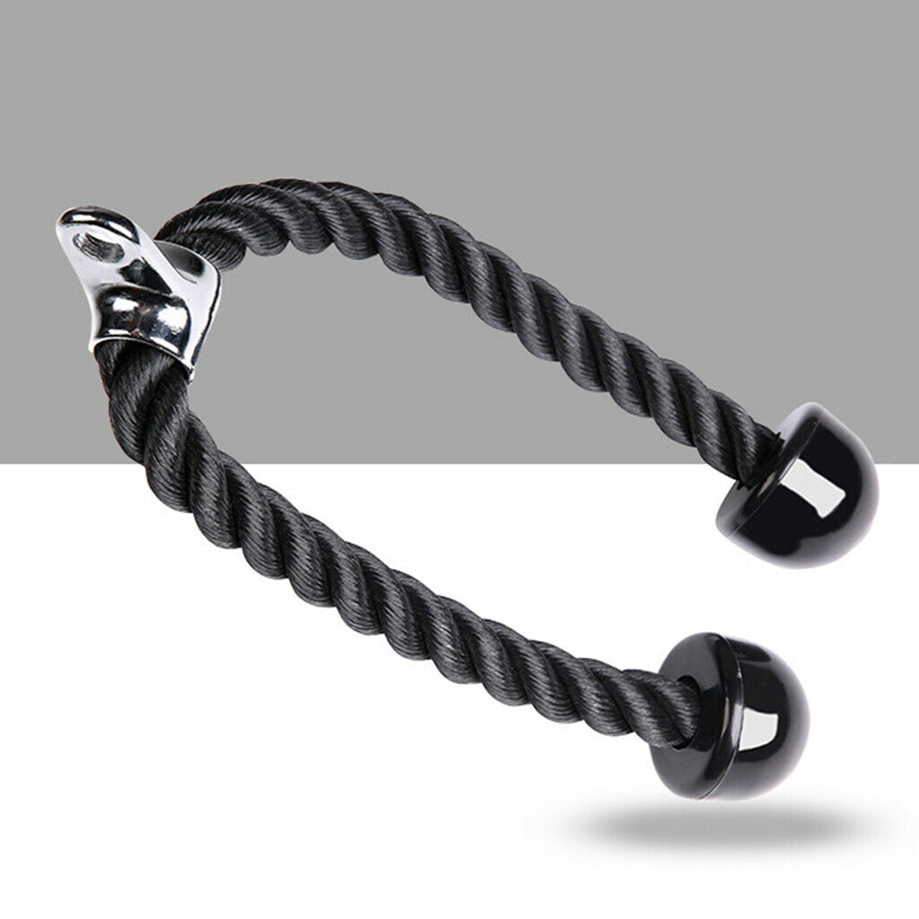 Muscle Training Gym Triceps Rope Cable Attachment 27.6 Inch Rope Black