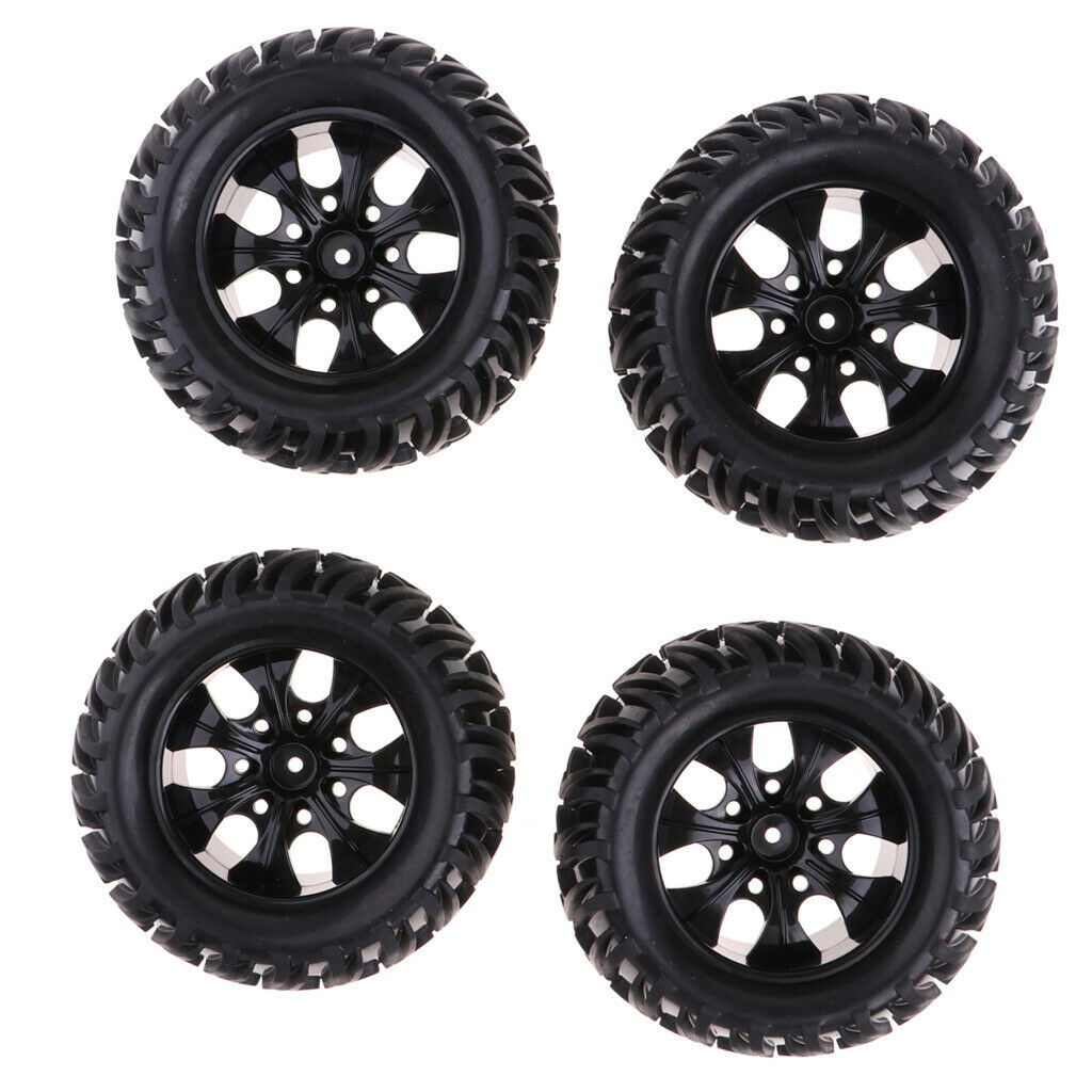 4Pcs 1/10 Wheel Rims & Tires 12mm Hex for 1:10  Short Course Truck