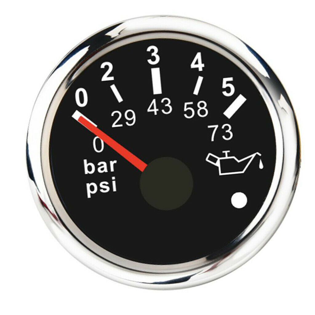 52mm LED Oil Pressure Gauge Meter LED Display With Anti-fog Dust Curve Glass