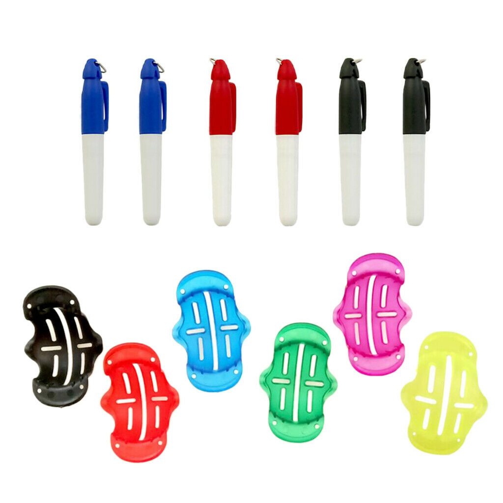 12 Packs Premium Golf Ball Line Marker Alignment Drawer Marking Accessories