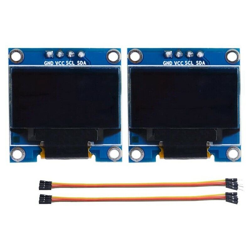 2Pcs 0.96Inch OLED Module 12864 128X64 White SSD1306 Driver IIC Serial DisplayS2