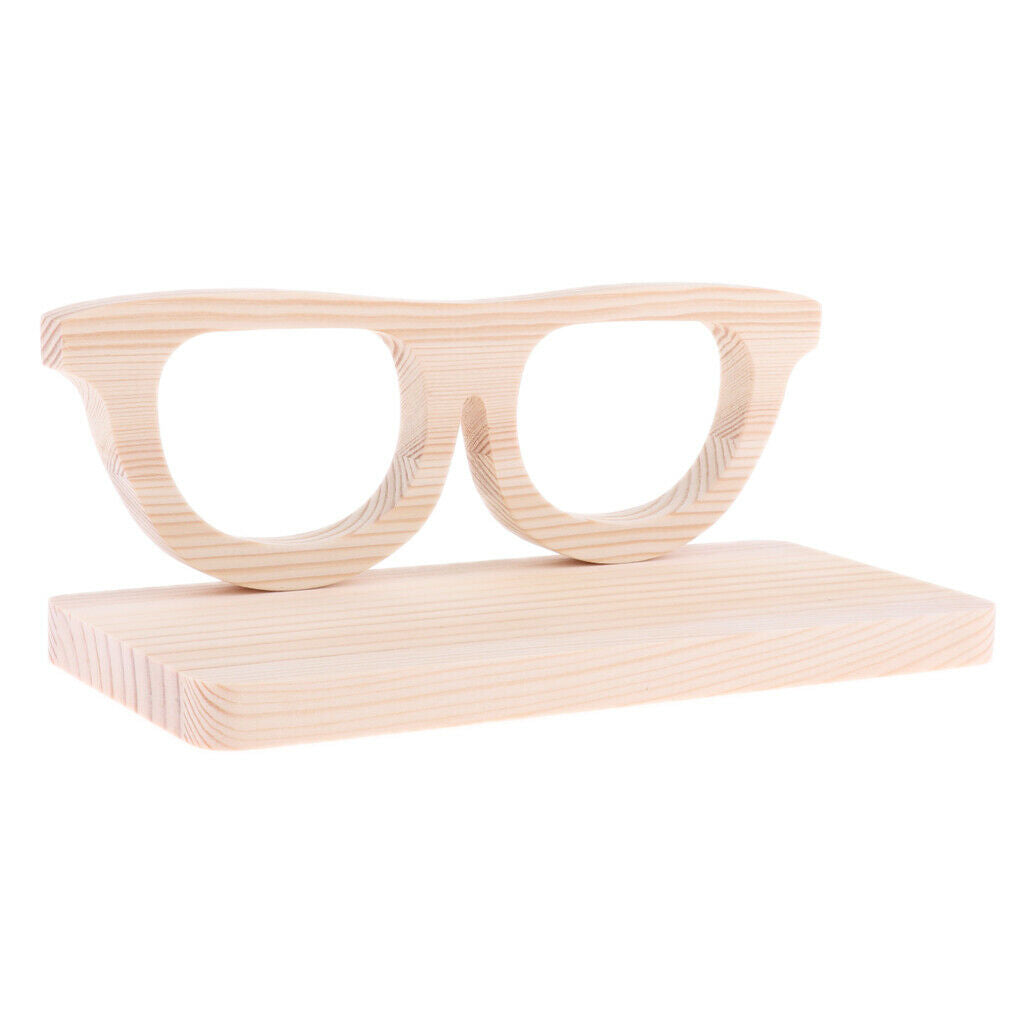 Wood Sunglasses Eyeglass Rack Display Stand Holder for Office Home Desk