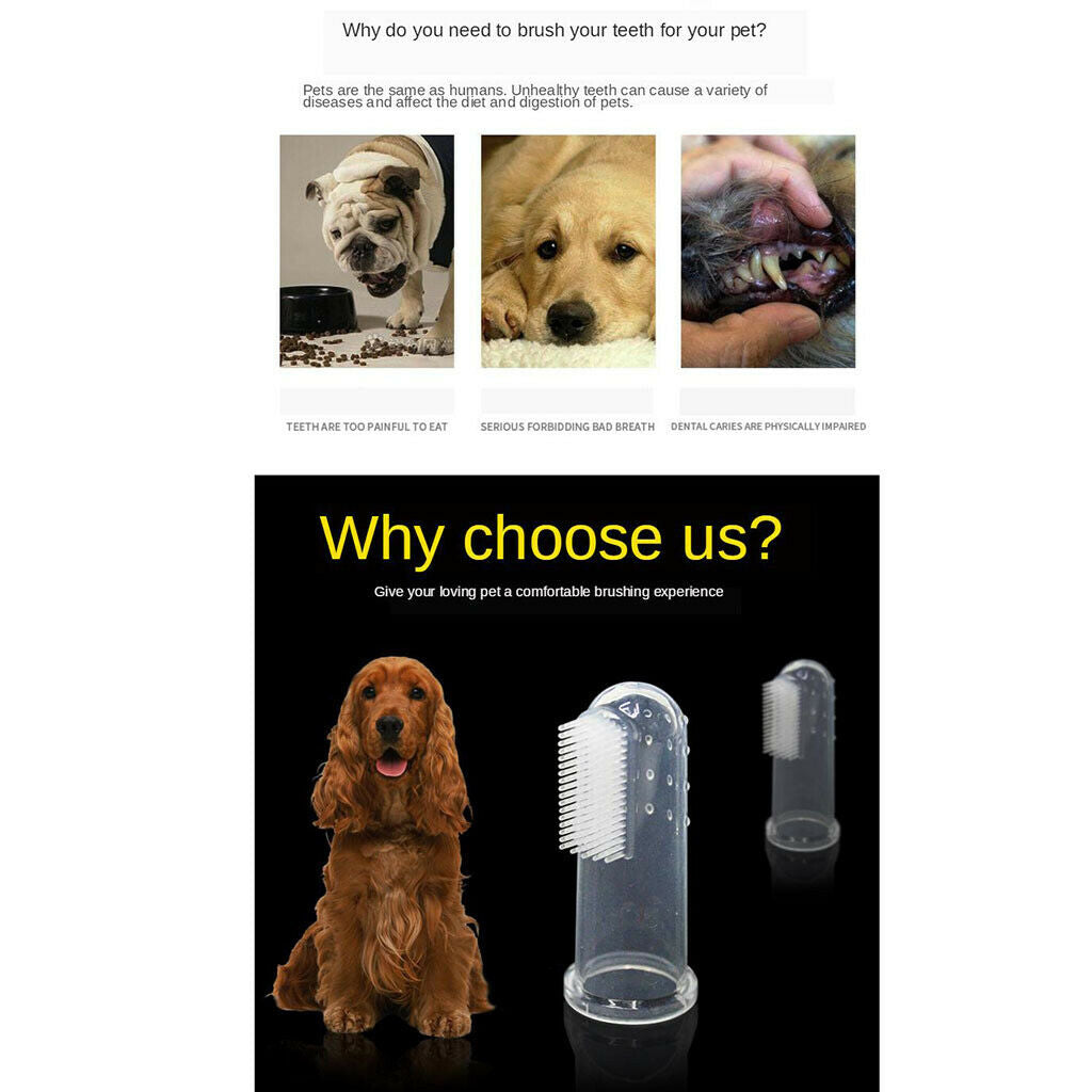 Finger Toothbrush for Dog Cat Safety Tooth Hygiene Brushes Pet Supplies