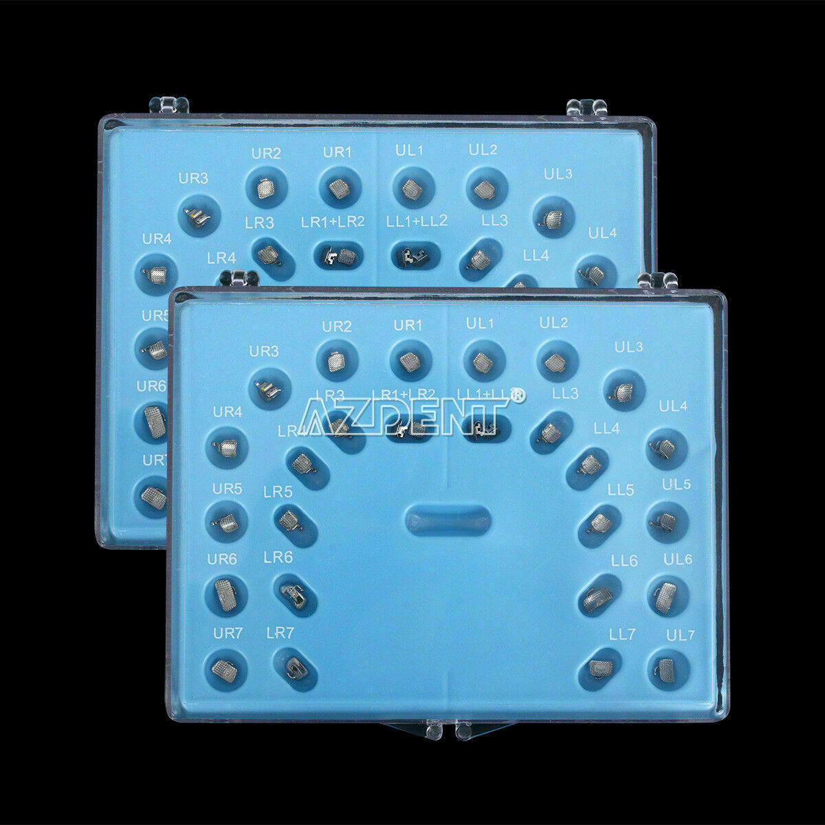 2 Packs Orthodontic Brackets With Buccal Tube Dental Mini MBT.022 Hooks 3-4-5