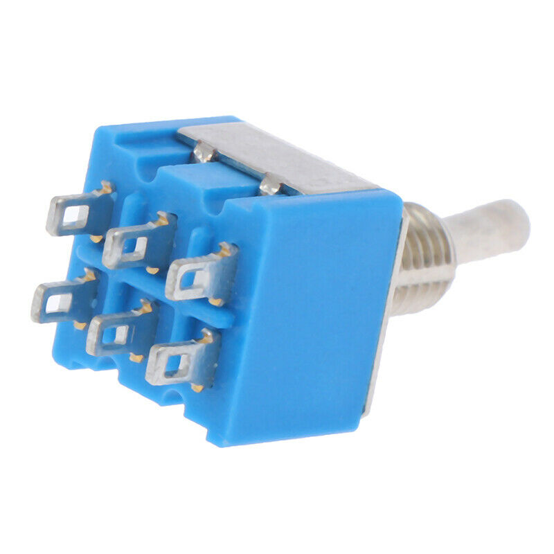 5X MTS-202 DPDT Switch 6A125V AC 6-Pin ON-ON Mini Toggle Switch 2Position SeA WF