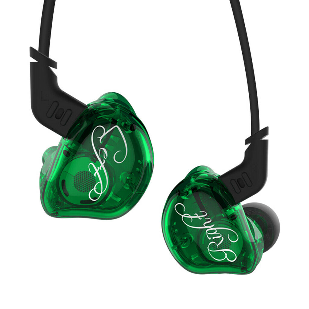 Earphone In Ear Headphone EarBuds Earpiece For Cell Phone Green With Mic