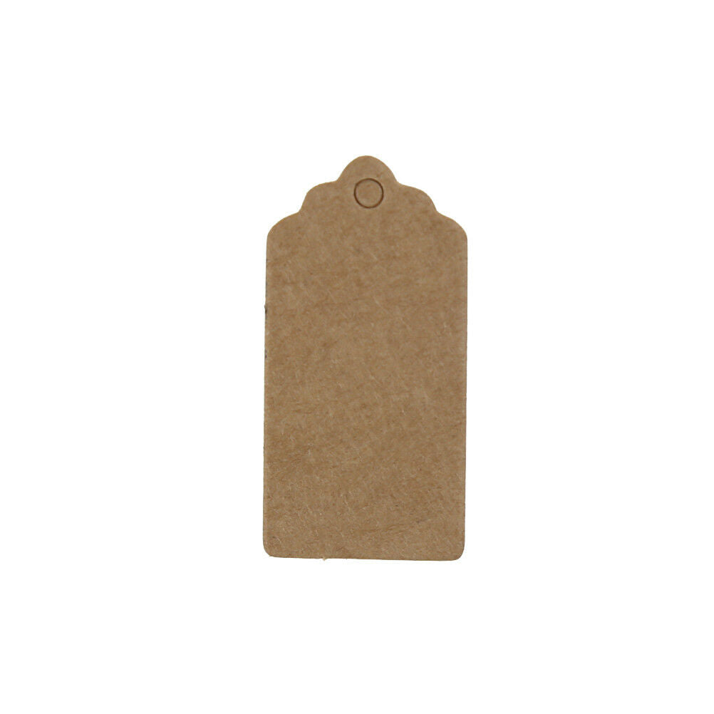 100X Kraft Paper Tags Label Luggage Wedding Birthday Christmas Party Blan.l8