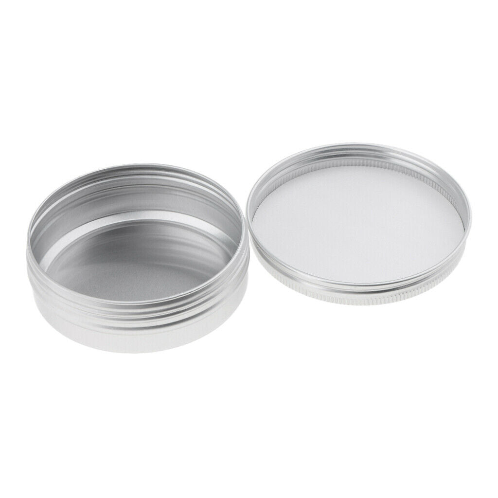 Round Empty Cosmetic Cans Set Tea Coffee Tin Candles Pots Medicines Containers,