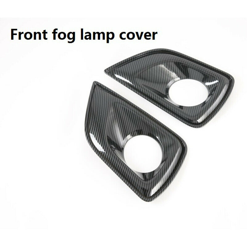 for  Navara NP300 2016-2021 Carbon Fibre Car Front Fog Light Lamp DecorativeJ2S2