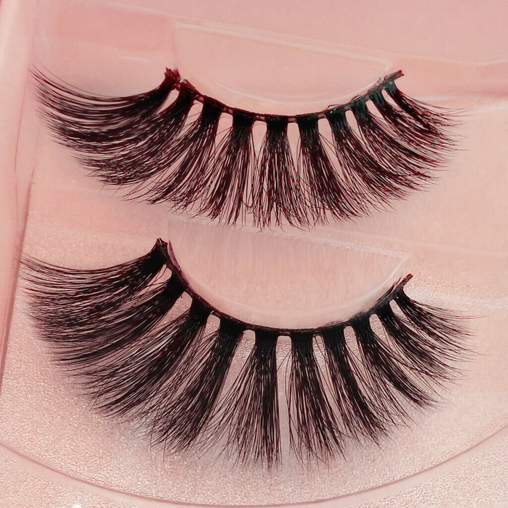 2 Pairs Mink Long Messy Cross Thick False Eyelashes for Lashes Extension 83