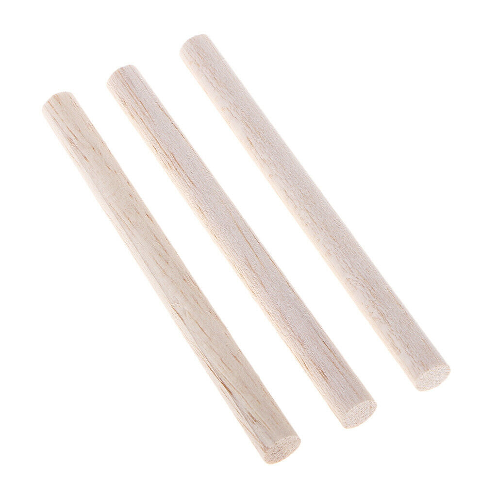 Round Balsa Wood Stick Unfinished Woodcraft Stick Dowel Rod 10 Pieces 110mm