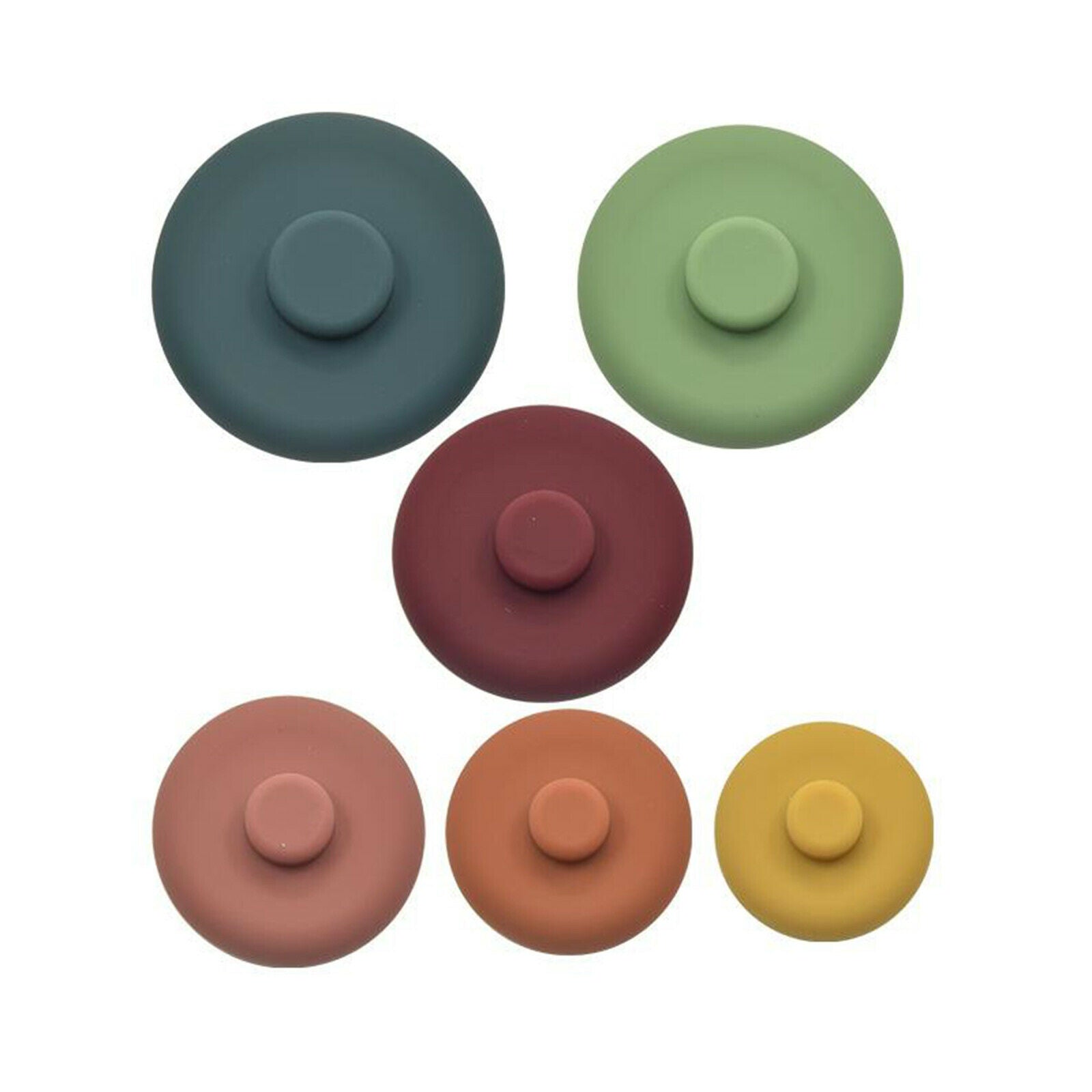 6pcs Baby Silicone Stacking Rings Toys Blocks Learning Educational Toys