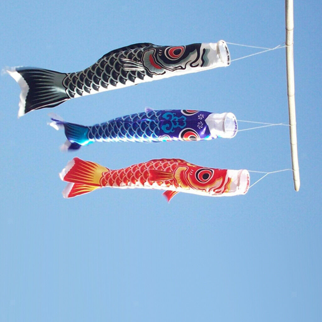 5pcs/ Set Japanese Carp Windsock Streamer   Flag Kite Koinobori 70x17cm