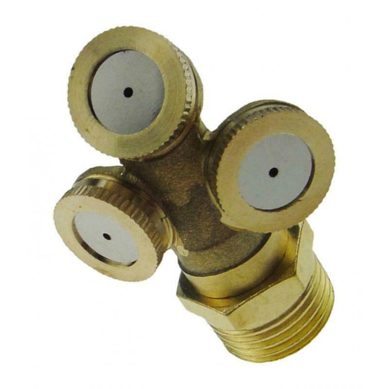 1/2" Brass 20mm Three Nozzle Water Fountain Nozzle Agriculture Spray Head