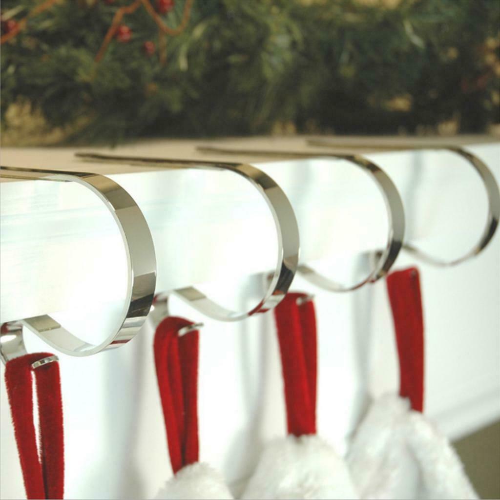 4Pcs Festival Christmas Stocking Hook Kitchen Metal Hanger Party Supplies
