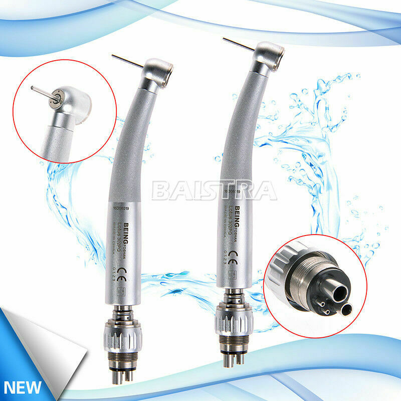 5 X Dental High Speed Handpiece Push Button Triple Water Spray & Quick Coupling