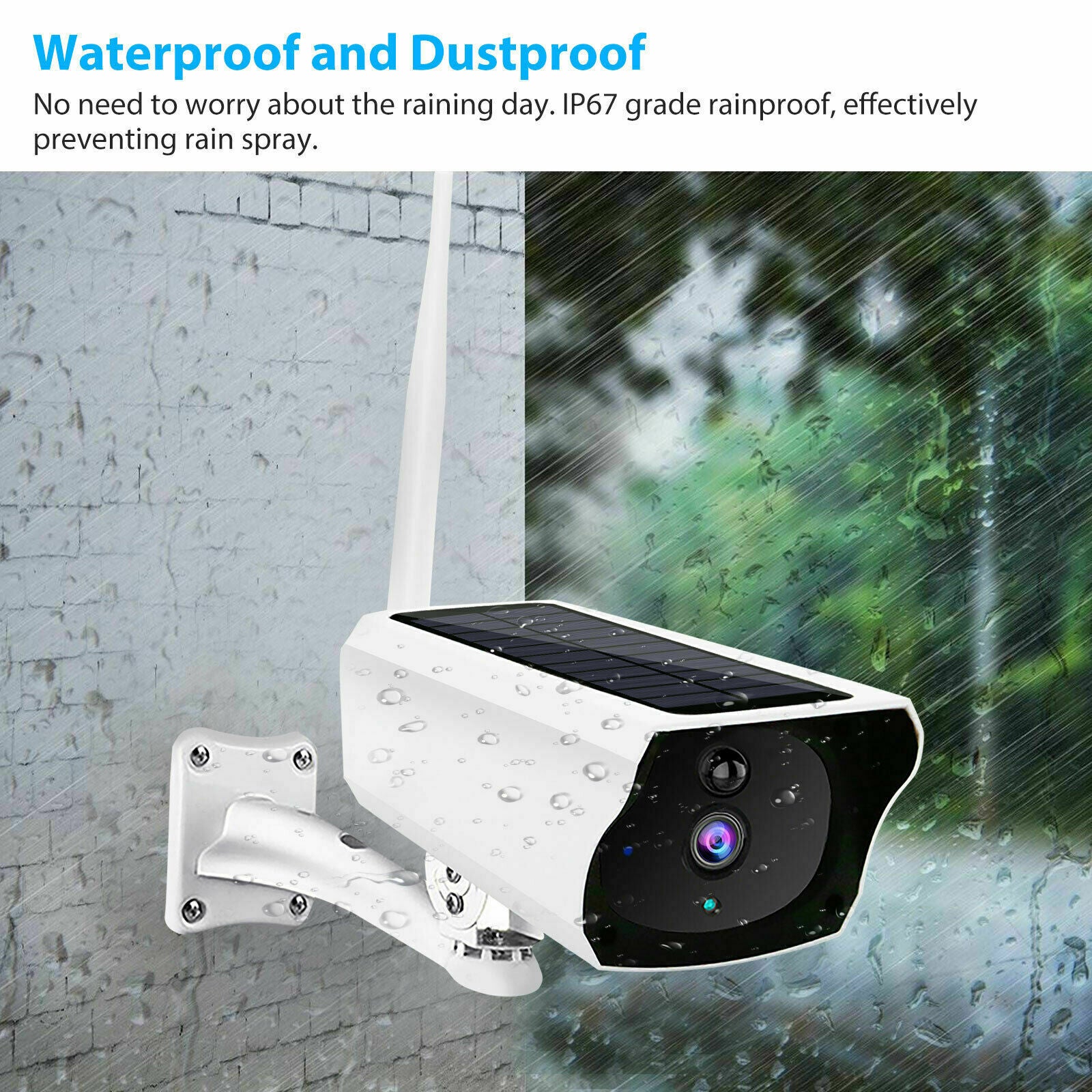 Outdoor Wireless Solar IP Camera Wifi 1080P Security Night Vision Waterproof