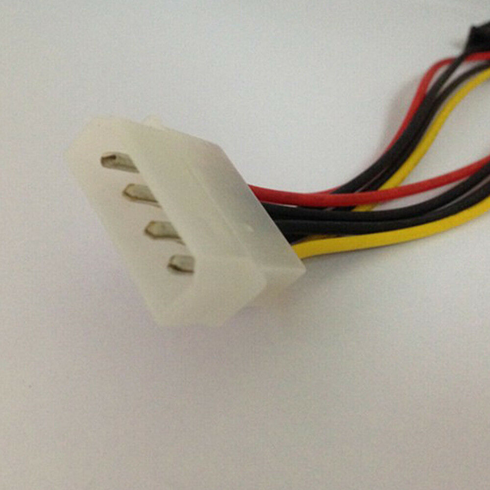 4Pin IDE Male to Dual SATA Y-Splitter Female HDD Power Adapter Cable