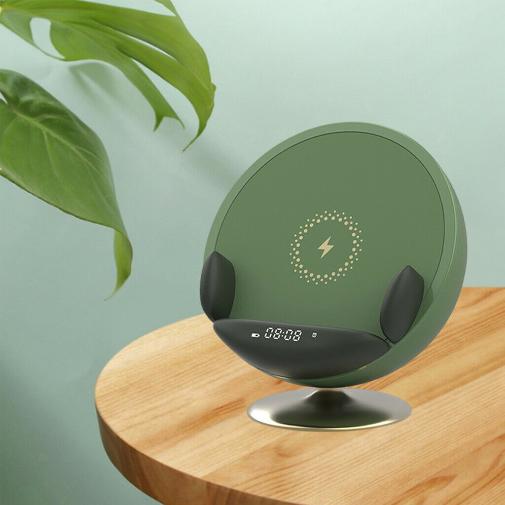 Alarm Clock Bluetooth Speaker Desktop Wireless Bedroom Charger Phone Bracket
