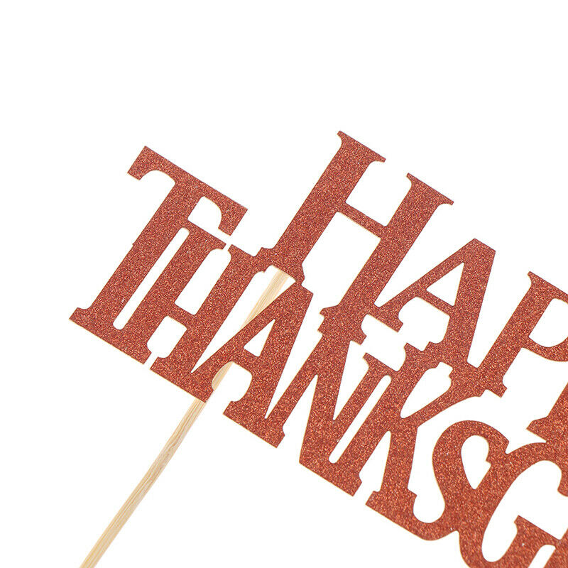 Happy Thanksgiving turkey cake card insert topper decoration party decora.l8