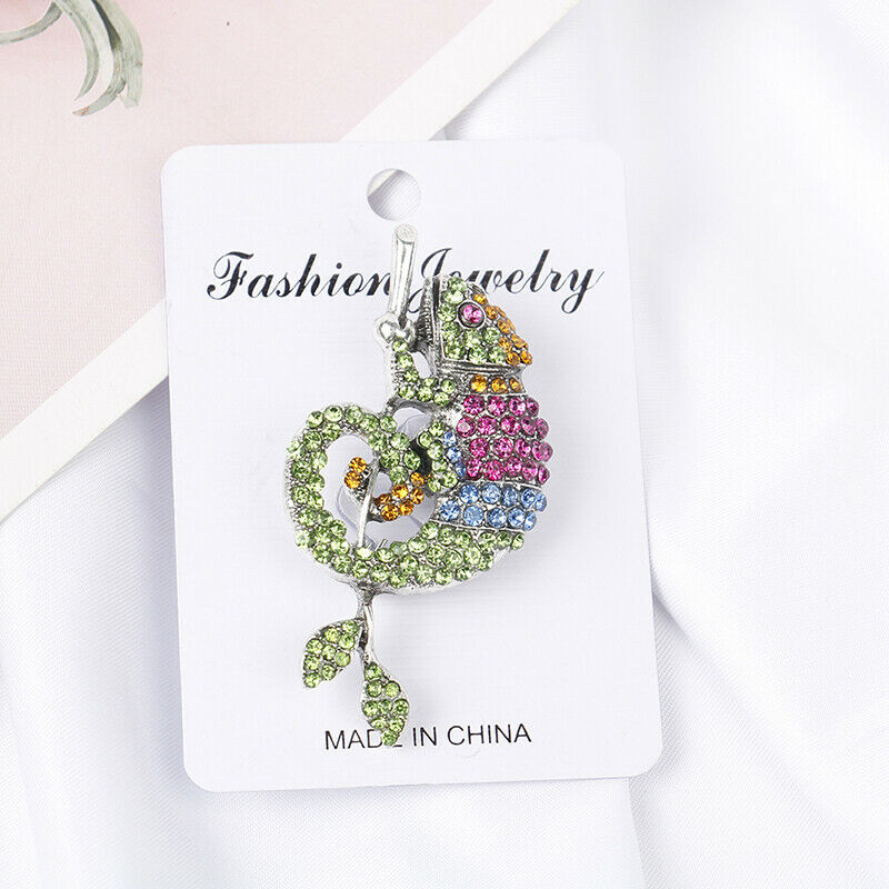 Chameleon Brooch Animal Coat Pin Rhinestone Fashion Jewelry Accessories Orna TL