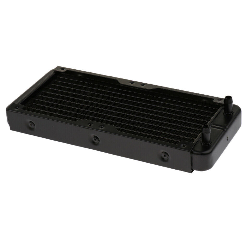1x Aluminum Water Heat Exchanger 10Pipe For CPU 240mm Straight Mouth