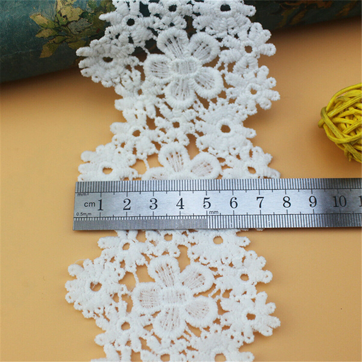 2 Yard White Water Soluble Milk Lace Embroidery Lace Wedding Decoration Textiles