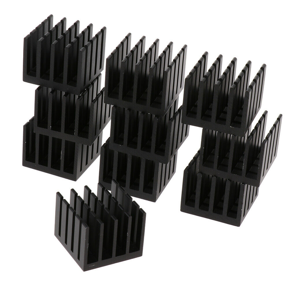 10pcs Black Aluminum Heat Sink Heatsink Module Cooler Fin for Led Amplifier