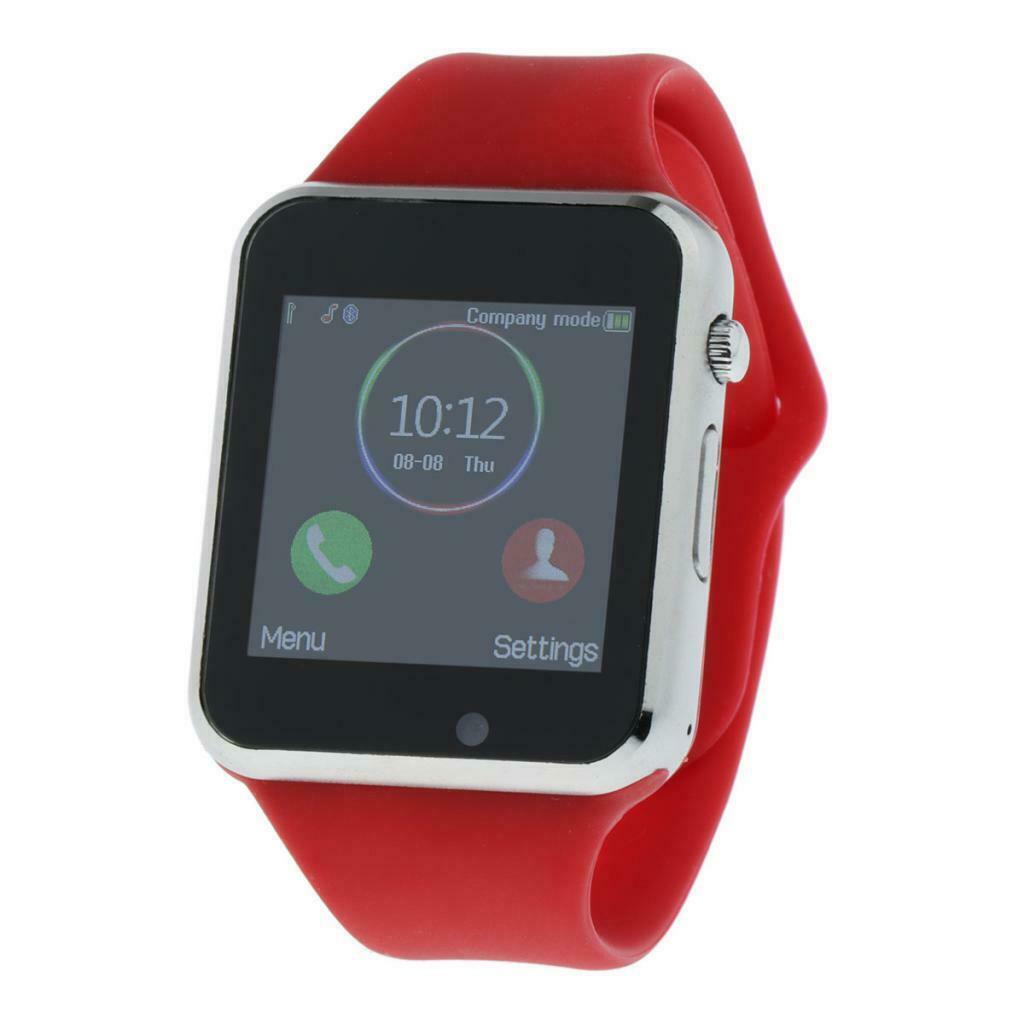 1 Packs Wristwatch Bluetooth Smart Watch Sport Pedometer SIM Smartphone Red