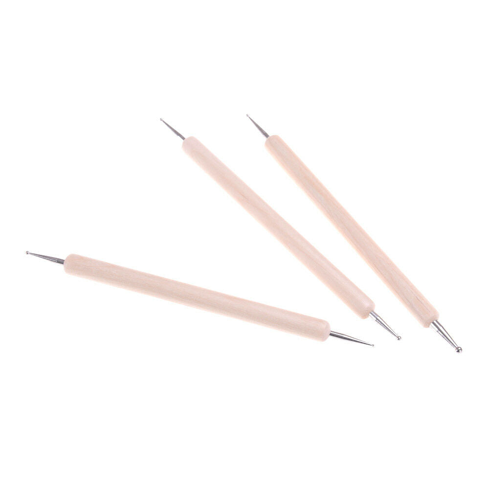 3x Ball Styluses Tool Set For Embossing Pattern Clay Sculpting Ho.l8