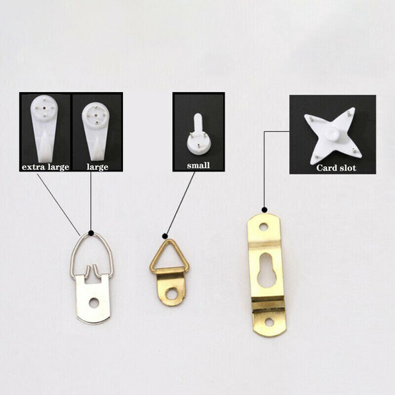 1 Set  Picture Frame Hook Seamless Needle Clock Photo Frame Nail  Wall Ho.l8