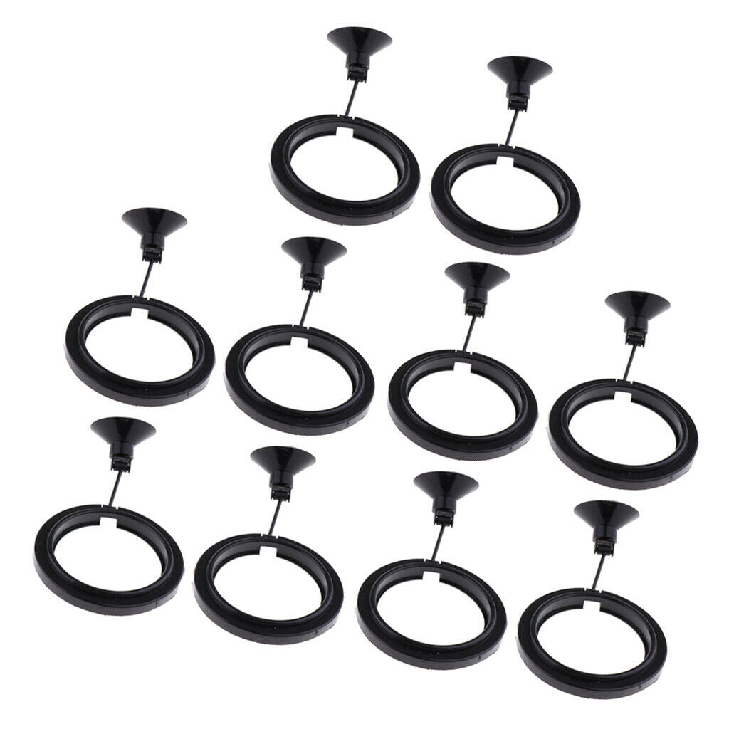 10 Packs 10x Fish Tank Fishes Feeding Circle w/ Suction Cup for Aquarium