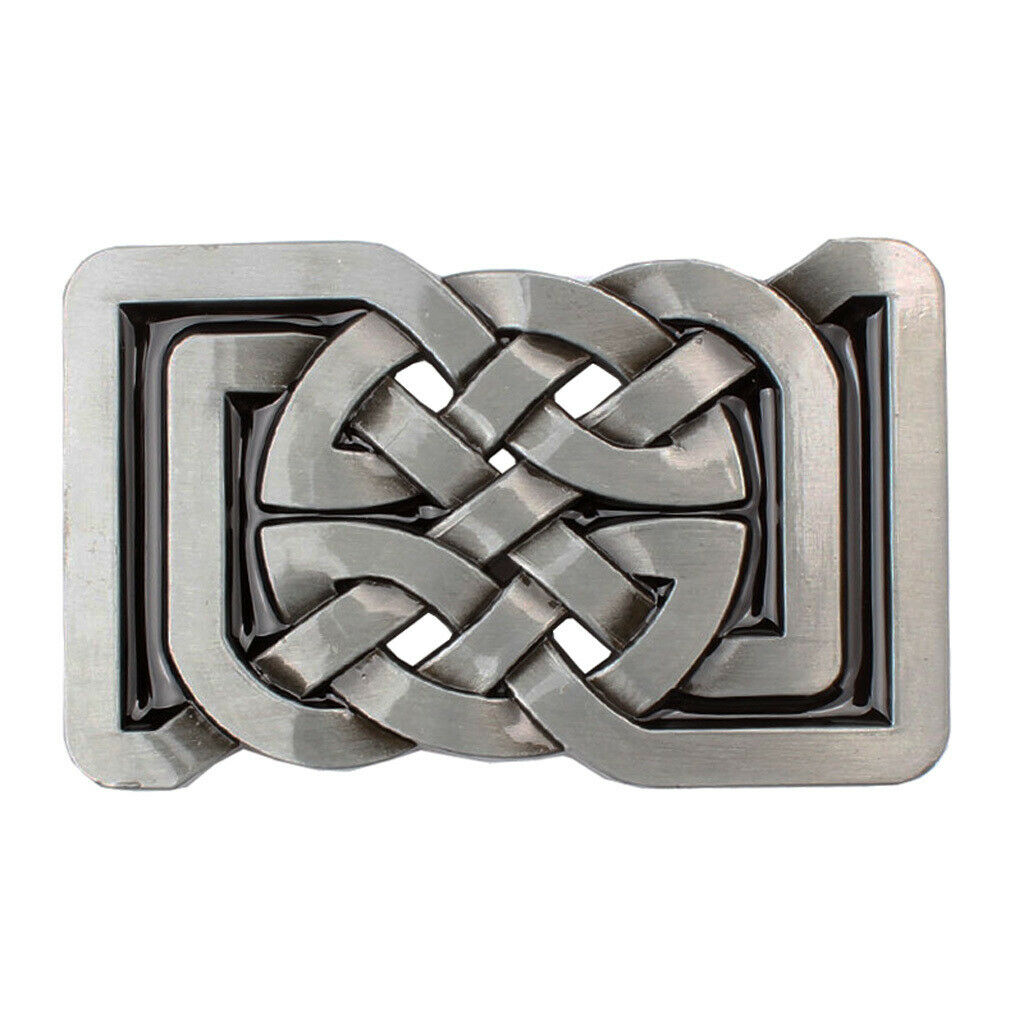 Celtic Pattern Belt Buckle Rectangle Alloy Rodeo