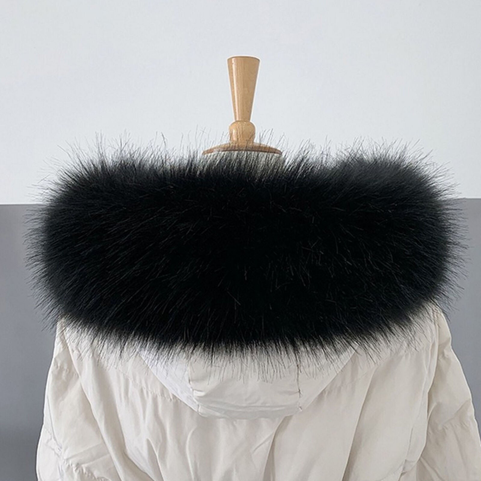 Artificial Faux Fur Collar Scarf For A Hood Down jacket and Parka Dedicated 75CM