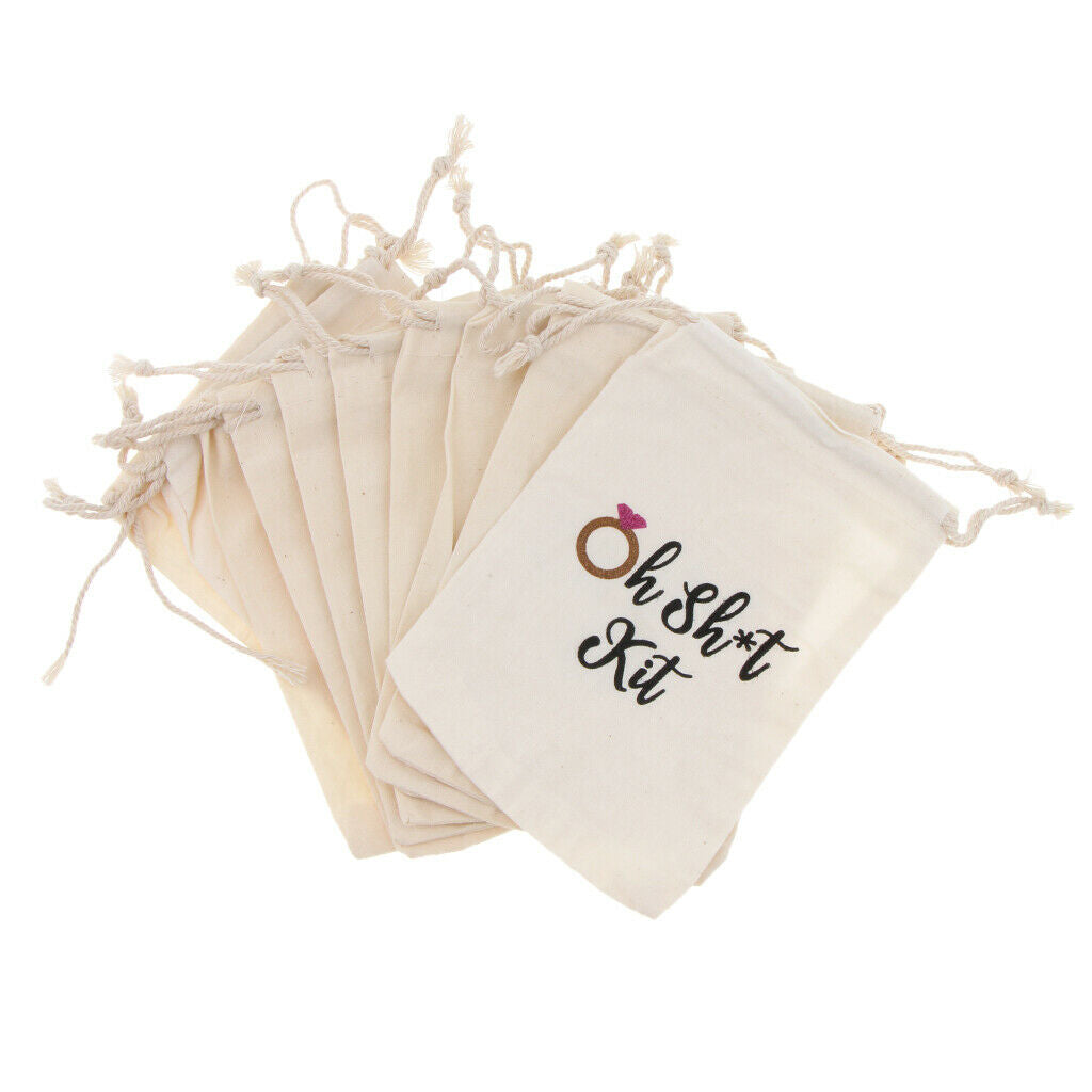 Hangover Kit Bag - 30pcs Drawstring Bag, 4 x 6 Inches Muslin Drawstring Pouch