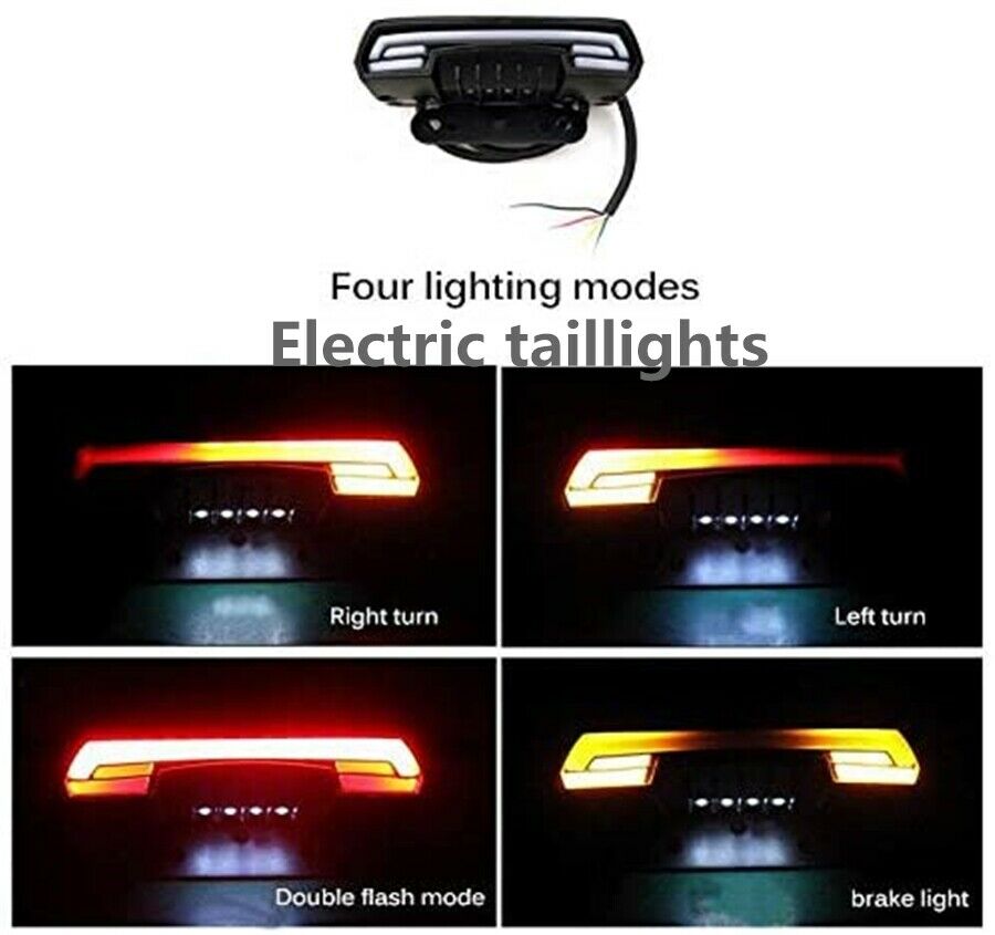 Motorcycle Light Tail Rear Brake Stop Double Flash Warning Dynamic Turn Signal