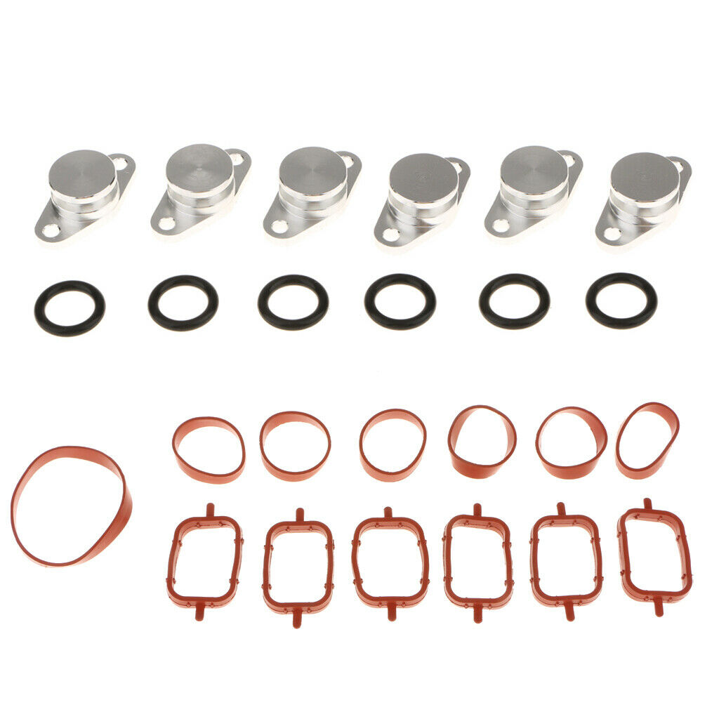 6 Pieces 22mm Swirl Flap Blanking Bungs Gasket Kits for BMW E60 E61 E90 E91