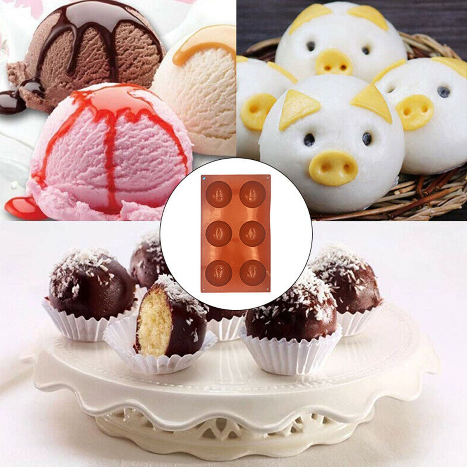 Silicone Muffin Mould Cupcake Bakeware Mold Cake Pan Baking Tray Kitchen