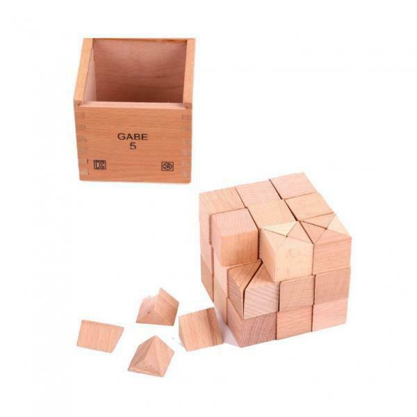 Wood Cubes Toddler Kids Building Blocks Toys in Box Hand & Eye Cooperation