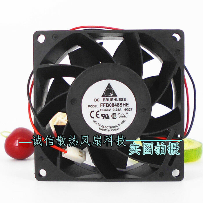 For DELTA FFB0848SHE  Cooling fan DC48V 0.24A 80*80*38MM 2pin