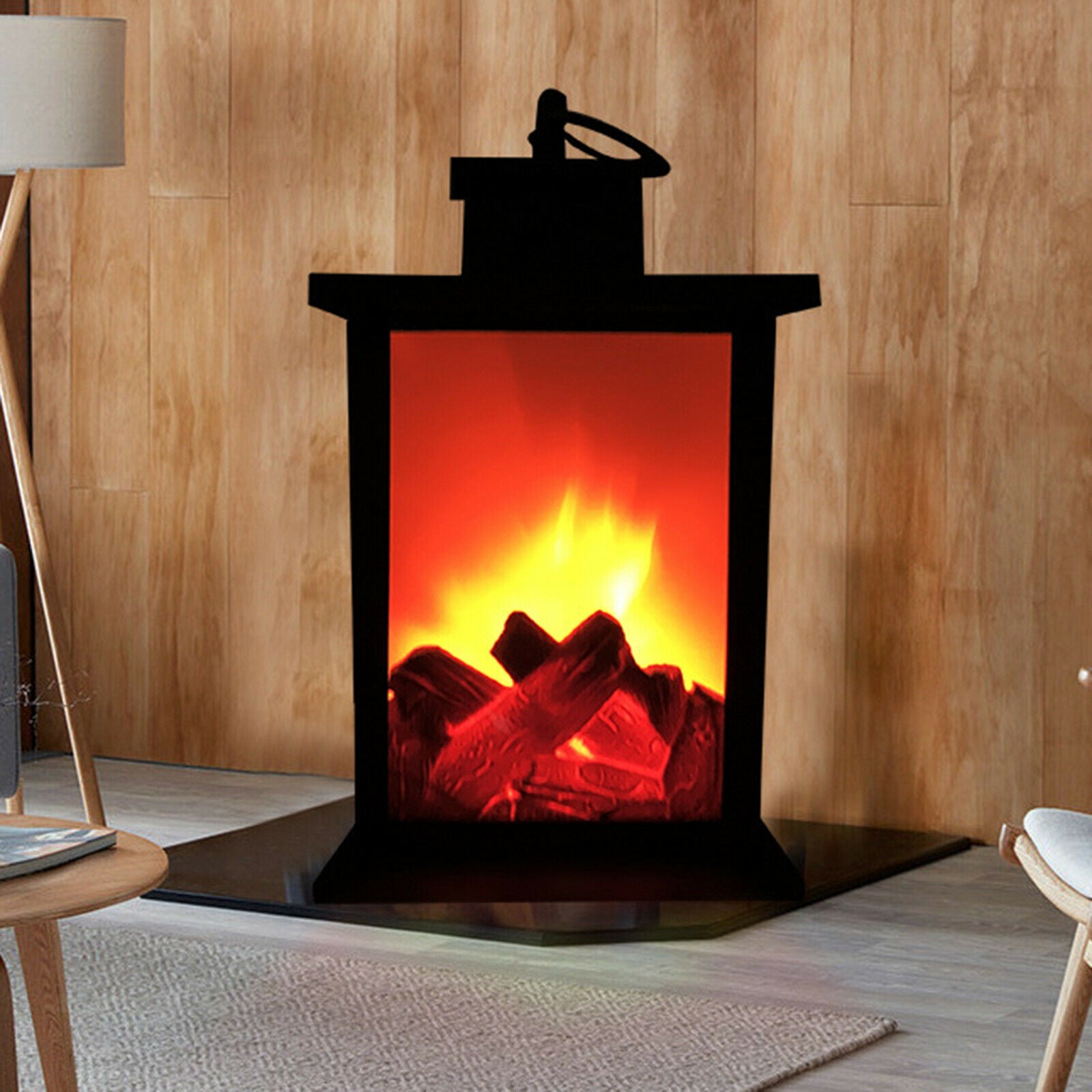 Retro LED Flame Effect Simulation Fireplace Light Home Bar Garden Yard Decors
