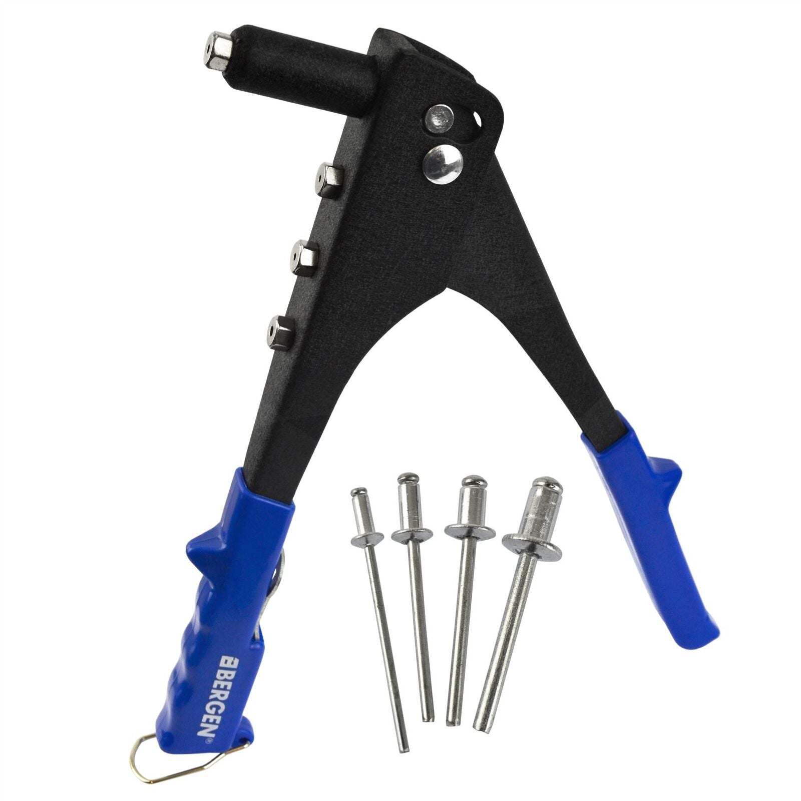 Rivet 2.4 / 3.2 / 4.0 / 4.8Mm  Hand Riveter Gun Heads and 40 Rivets Pop Pot